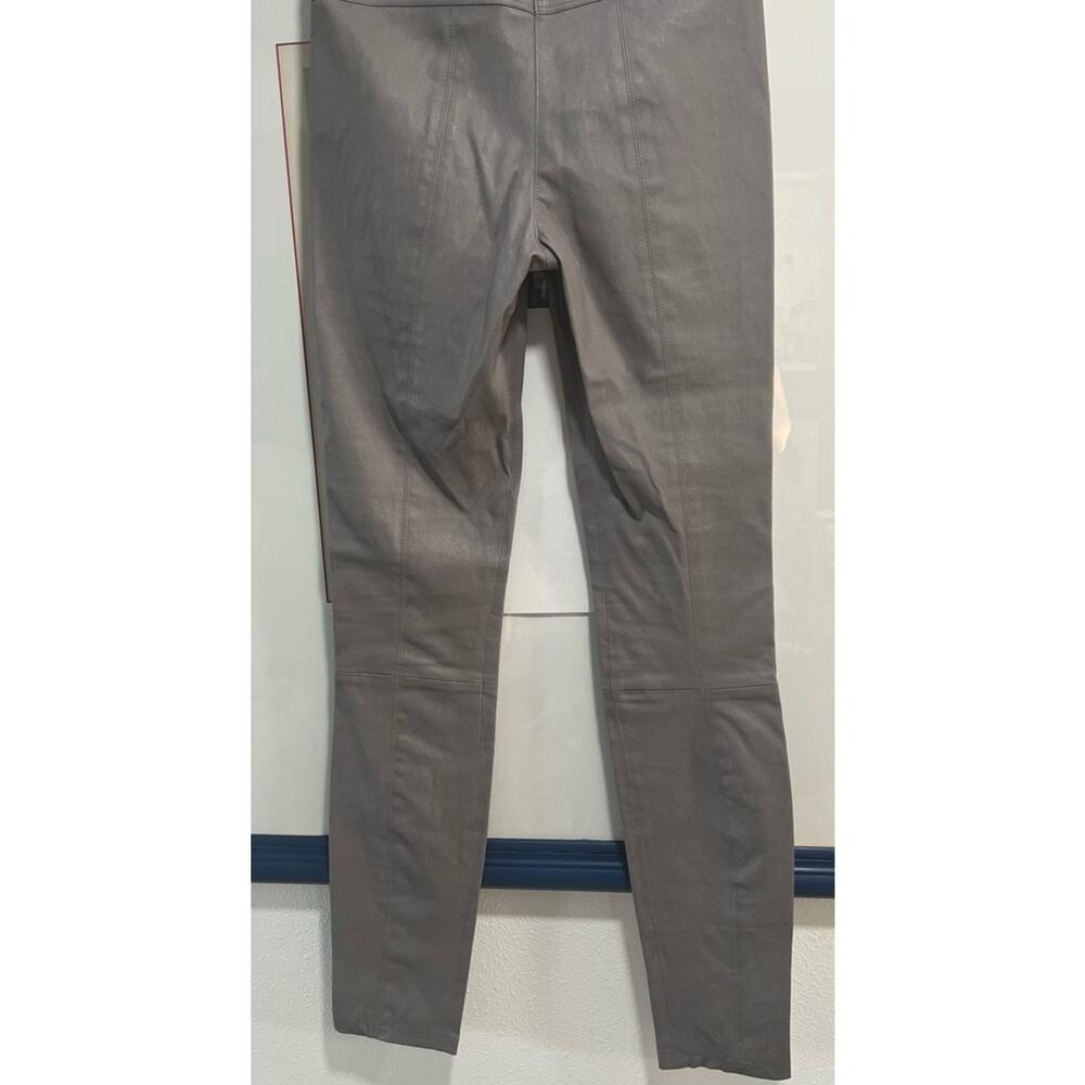 Theory Ima Maximus Lamb Leather Leggings Gray Size 6 NWT - Picture 3 of 10